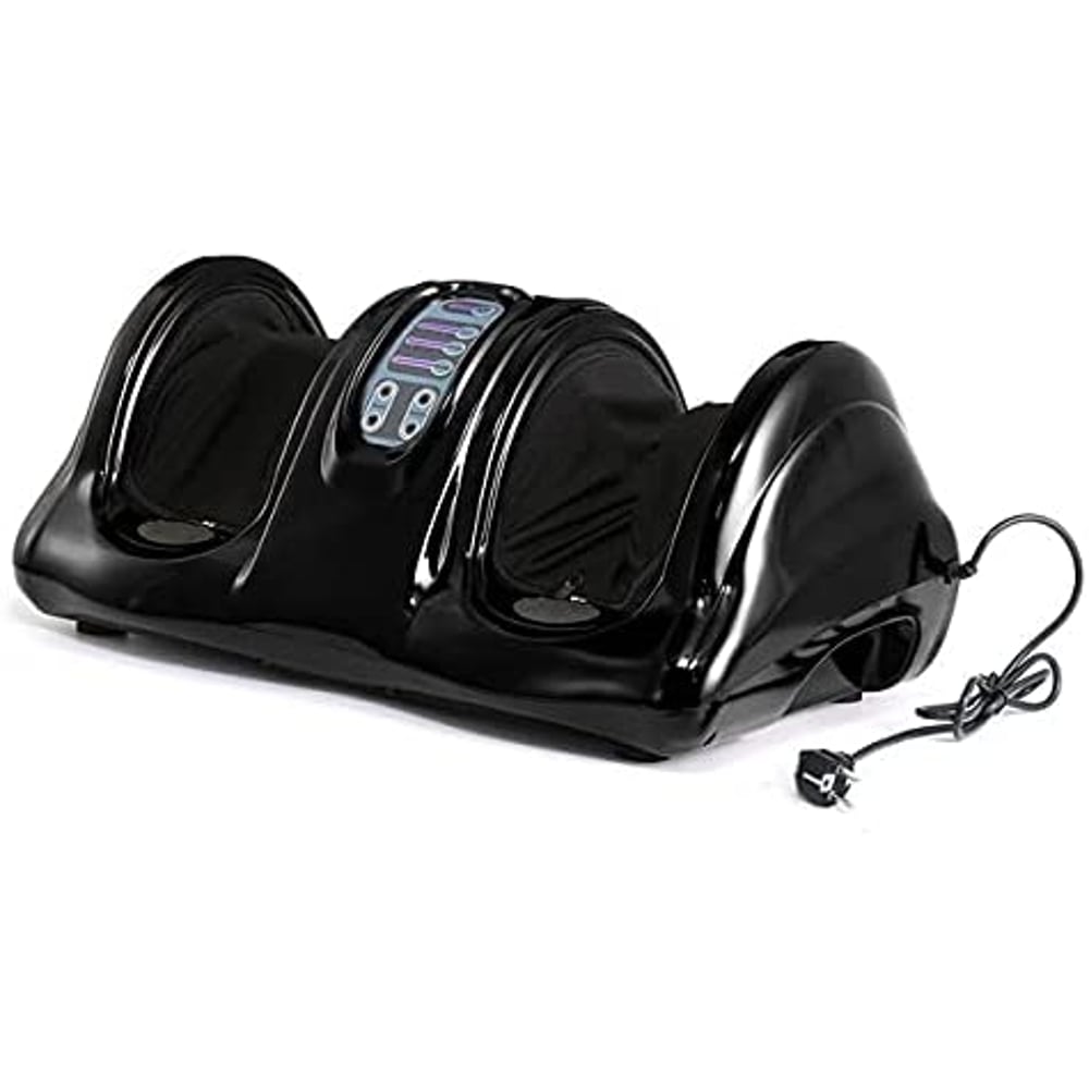 ULTIMAX Electric Foot Massager Ankle Calf Kneading Rolling Machine Circulation Shiatsu Massage Fitness Pain Relief Tool Leg & Foot Massager Shiatsu Kneading Roller Vibrator Machine Reflexology- Black