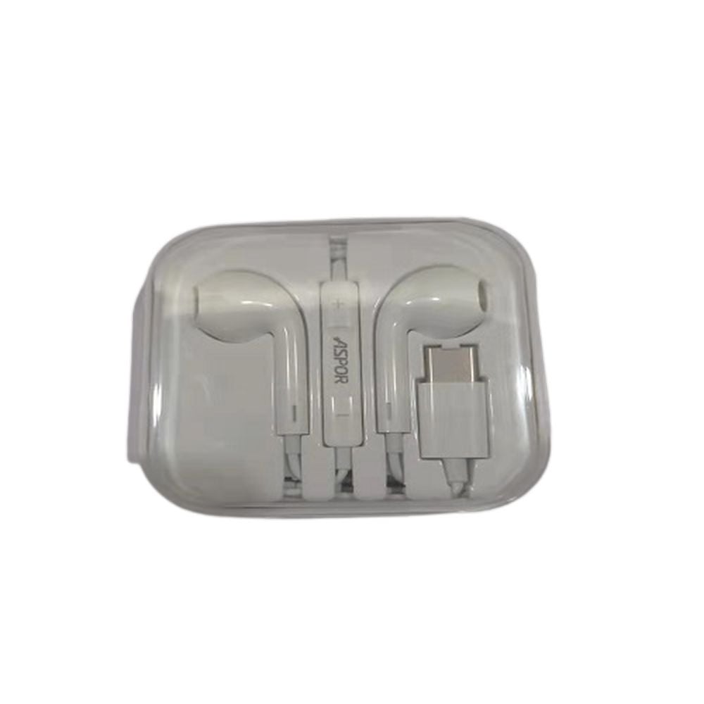 Aspor A215 Wired In Ear Earphone White Aspor A215 Wired In Ear Earphone White