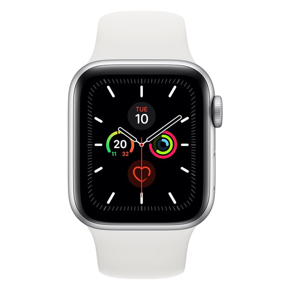 Apple Series 5 GPS + Cellular 44mm Silver Aluminium Case with White Sport Band Apple Series 5 GPS + Cellular 44mm Silver Aluminium Case with White Sport Band