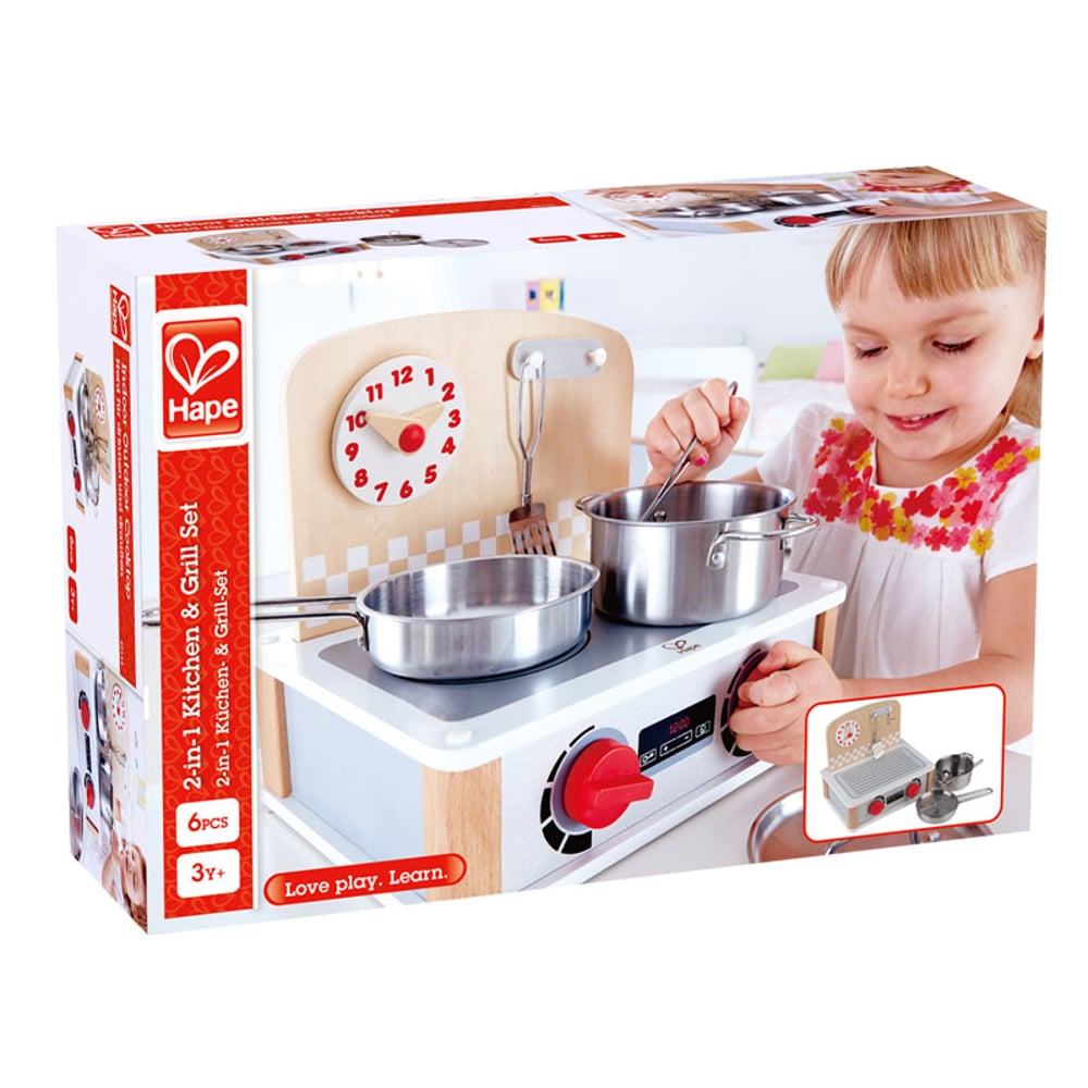 HAPE 2-IN-1 KITCHEN & GRILL SET E3151