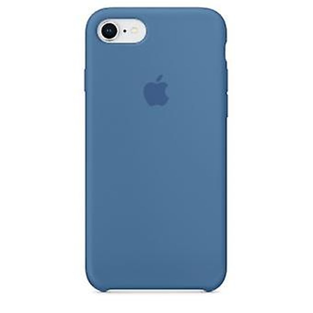 Detrend Pure Color Liquid Silicone + Pc Protective Back Cover Case For Iphone 7 - Dark Blue