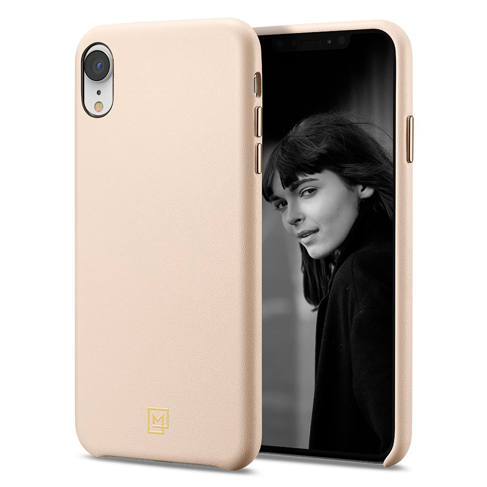 Spigen La Manon Calin Designed For Iphone Xr Cover/case - Pale Pink - Premium Pu Leather