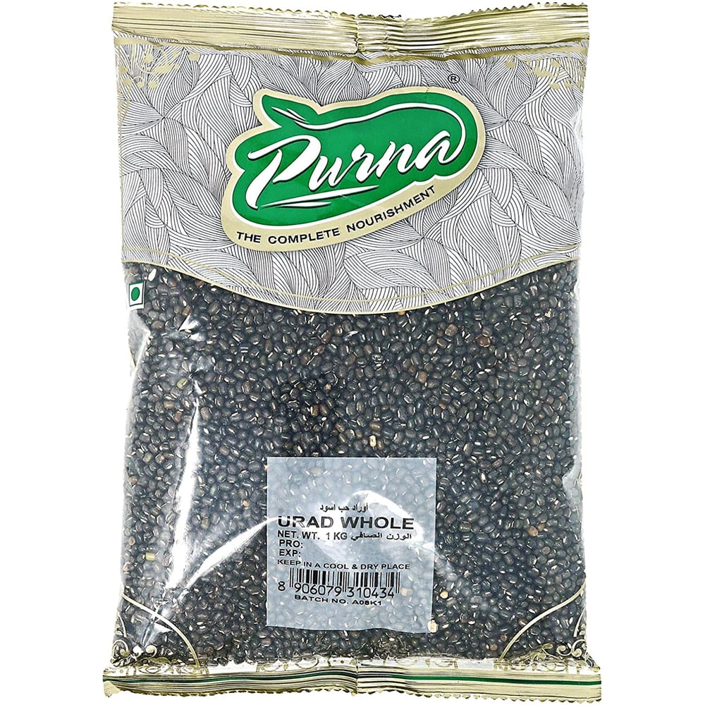 Purna Black Urad Dal Whole - 1 kg Purna Black Urad Dal Whole - 1 kg
