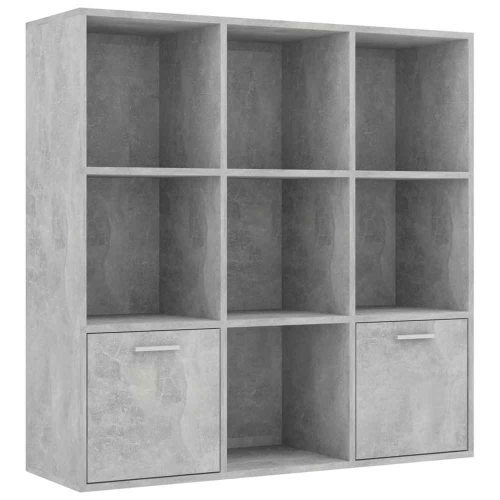 Vidaxl Book Cabinet Concrete Grey 98x30x98 Cm Engineered Wood