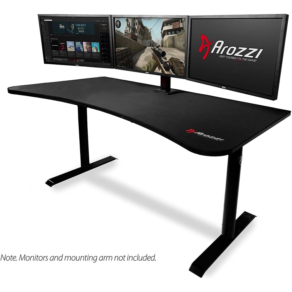 Arozzi Arena Gaming Desk - Pure Black