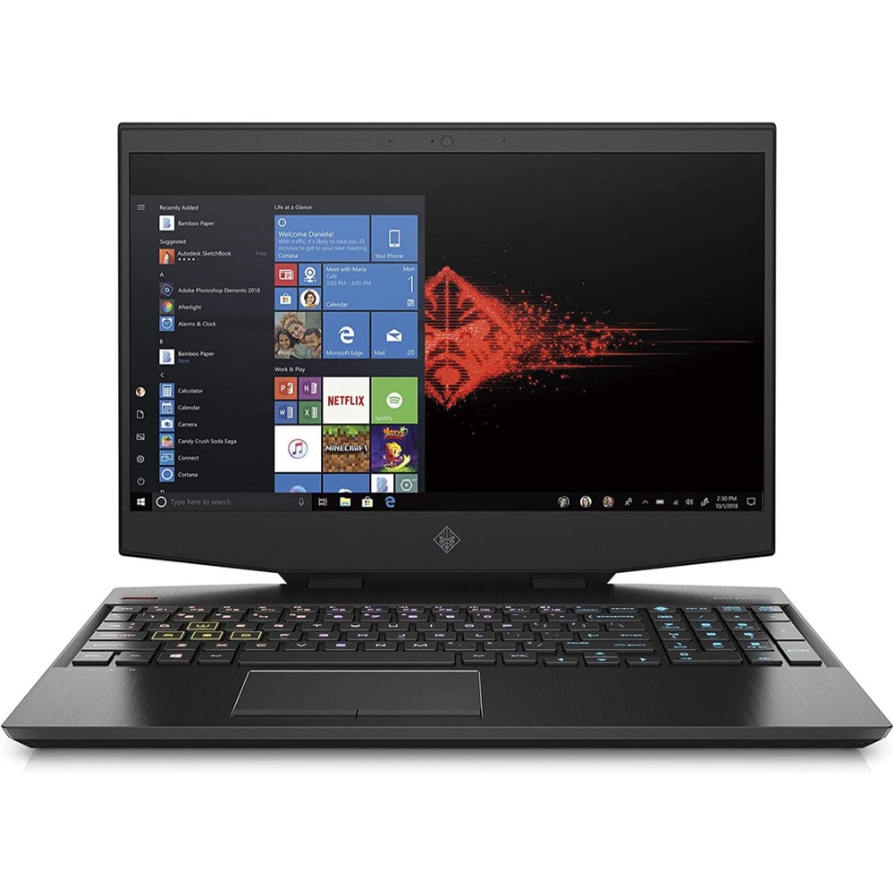 HP Omen 15-dh1000ne Gaming Laptop Core i7-10750H 2.60GHz 32GB 1TB SSD Win10 15.6inch FHD Black 6gb Nvidia GeForce GTX 1660ti