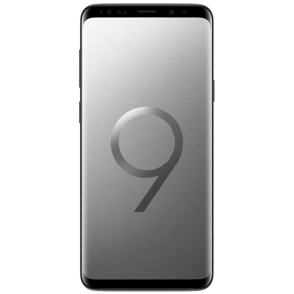 هاتف سامسونج جالاكسي S9 بلس ثنائي الشريحة رمادي بلون التيتانيوم ذاكرة سعة 128 جيجابايت يدعم الجيل الرابع- S9 بلس