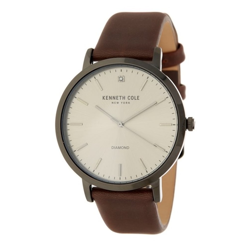 Kenneth Cole Classic Brown Leather Watch Men