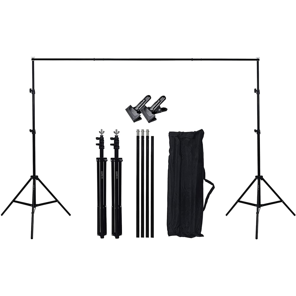 Coopic S03 2 X 3 Meters Heavy Duty Adjustable Backdrop Support System Photography Studio Video Stand With 2 Pcs Background Clip Coopic S03 2 X 3 Meters Heavy Duty Adjustable Backdrop Support System Photography Studio Video Stand With 2 Pcs Background Clip