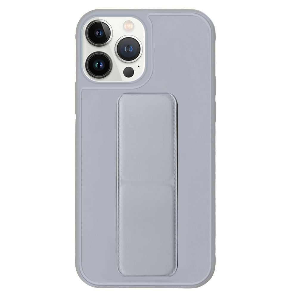 Margoun case for iPhone 14 Pro Max with Hand Grip Foldable Magnetic Kickstand Wrist Strap Finger Grip Cover 6.7 inch Grey