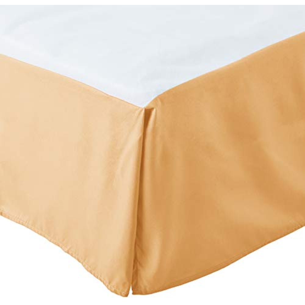 Superior 100% Brushed Microfiber Pleated Bed Skirt, Queen, Gold