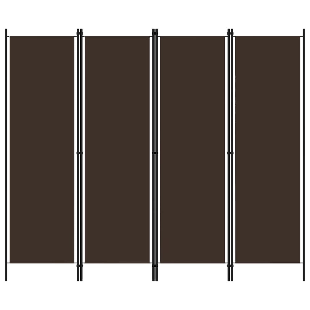 Vidaxl 4-panel Room Divider Brown 200x180 Cm