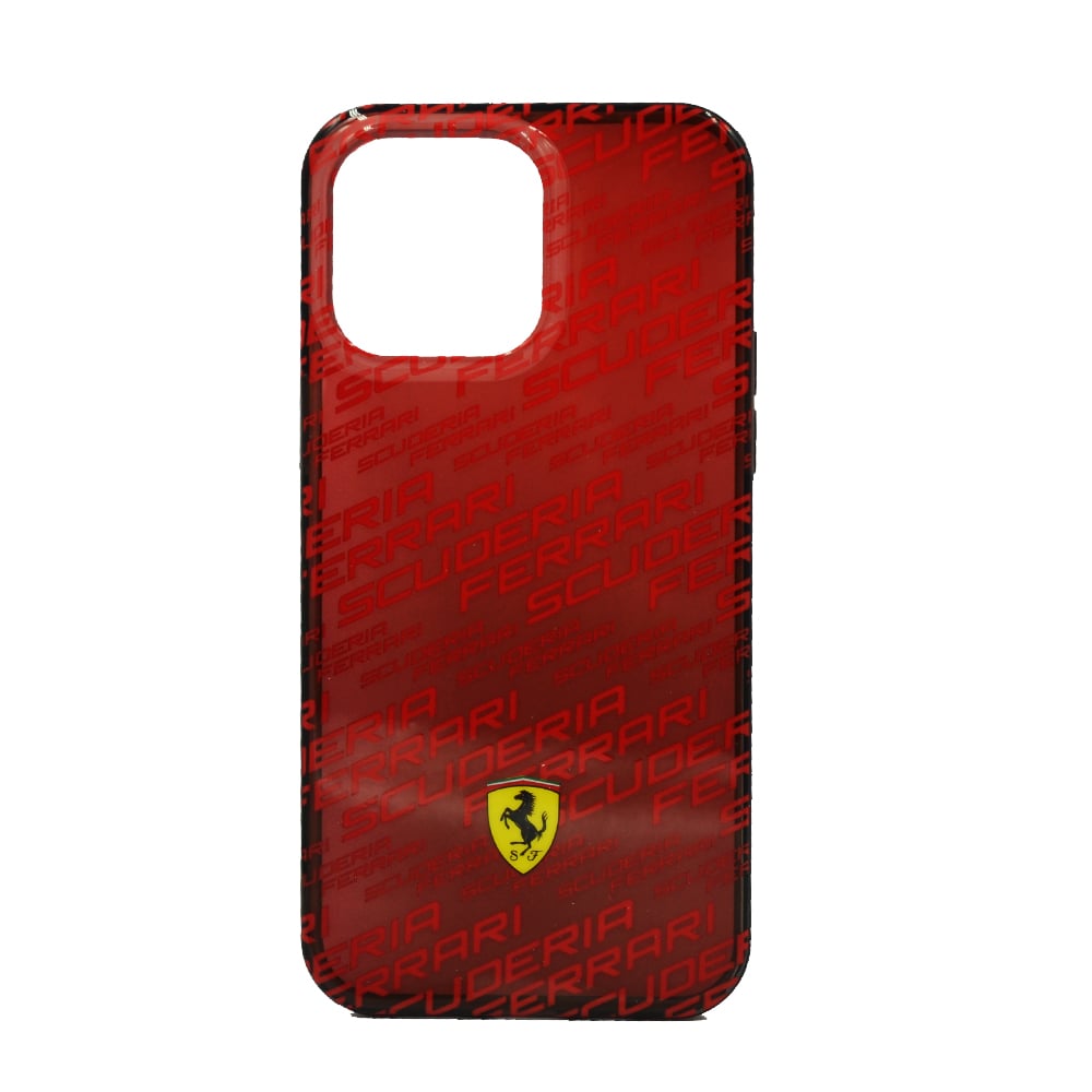 Ferrari Gradient Pc/Tpu Case With Allover Scuderia & Dyed Bumper For Iphone 14 Pro Max Red Ferrari Gradient Pc/Tpu Case With Allover Scuderia & Dyed Bumper For Iphone 14 Pro Max Red