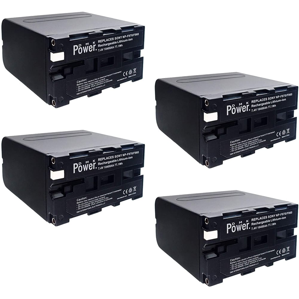 Dmk Power 4pcs Np-f970/np-f960 Battery 10400mah Or Led Video Light And Monitor Only. (not For Cameras)