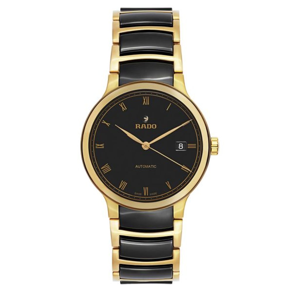 Rado Centrix Black/Gold Stainless Steel Men Watch R30079152 Rado Centrix Black/Gold Stainless Steel Men Watch R30079152