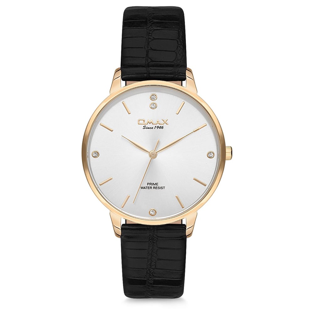Omax Prime Collection Black Leather Analog Watch For Women PM003G62I Omax Prime Collection Black Leather Analog Watch For Women PM003G62I