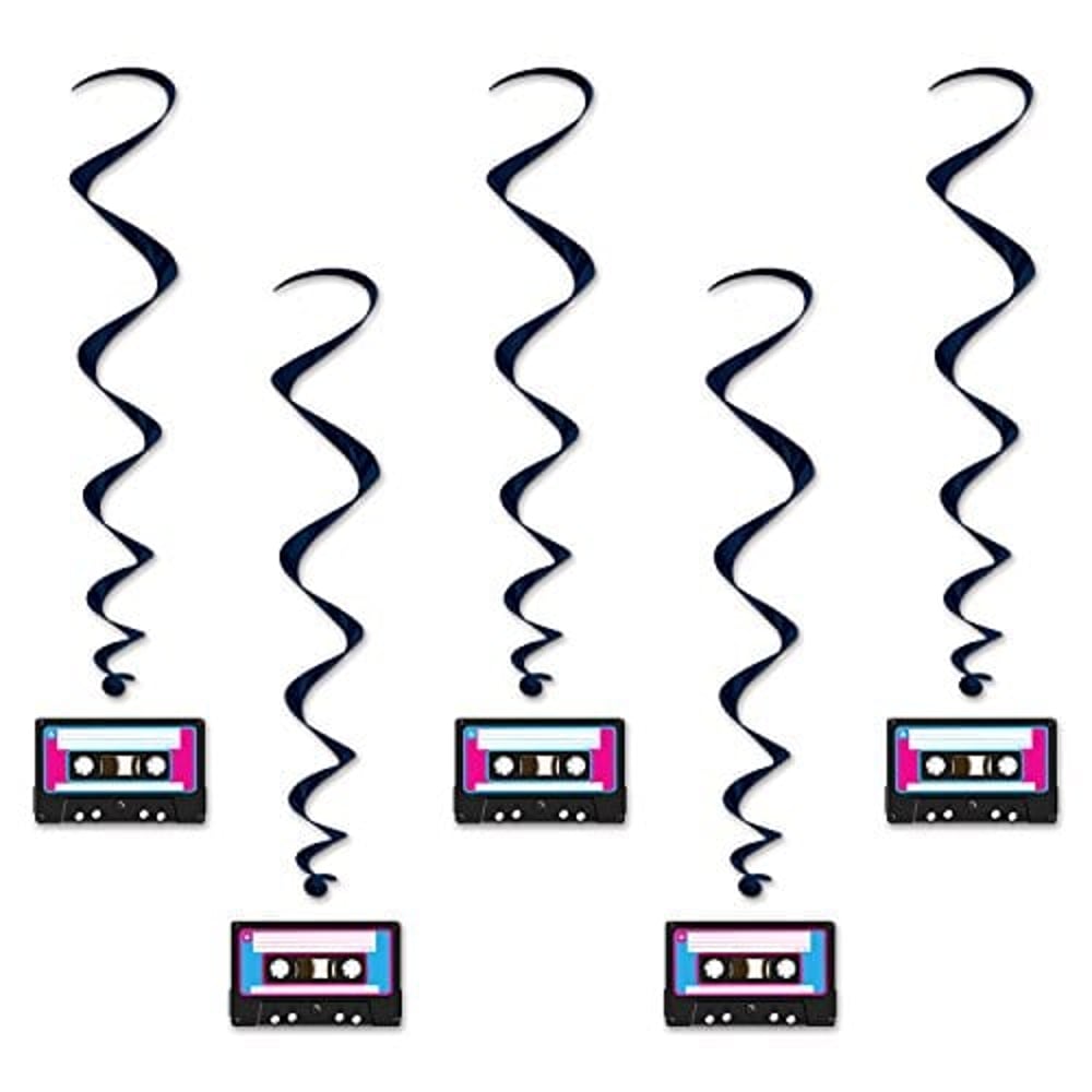 Beistle Cassette Tape Whirls, 3.3-Inch, Multicolor Beistle Cassette Tape Whirls, 3.3-Inch, Multicolor