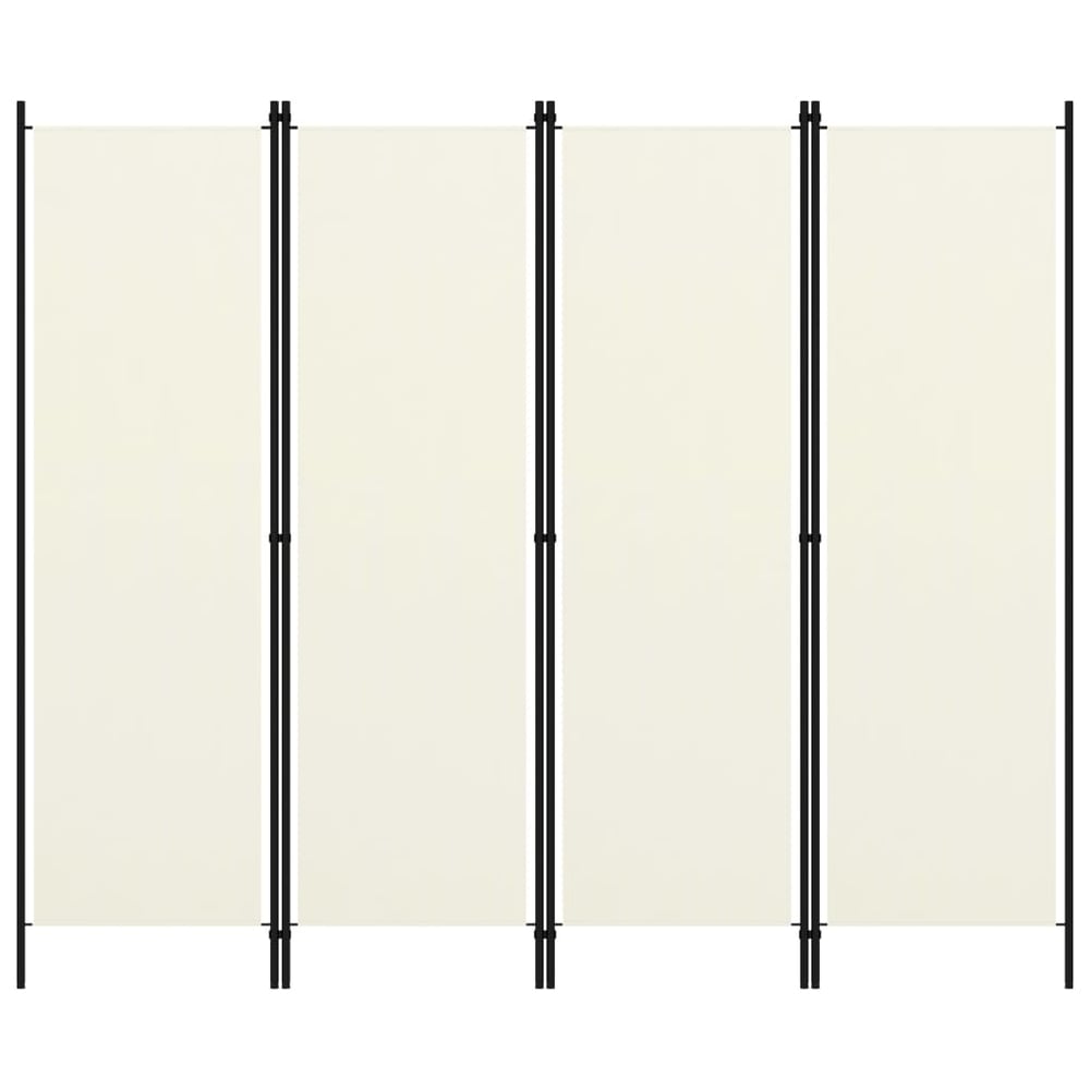 Vidaxl 4-panel Room Divider Cream White 200x180 Cm