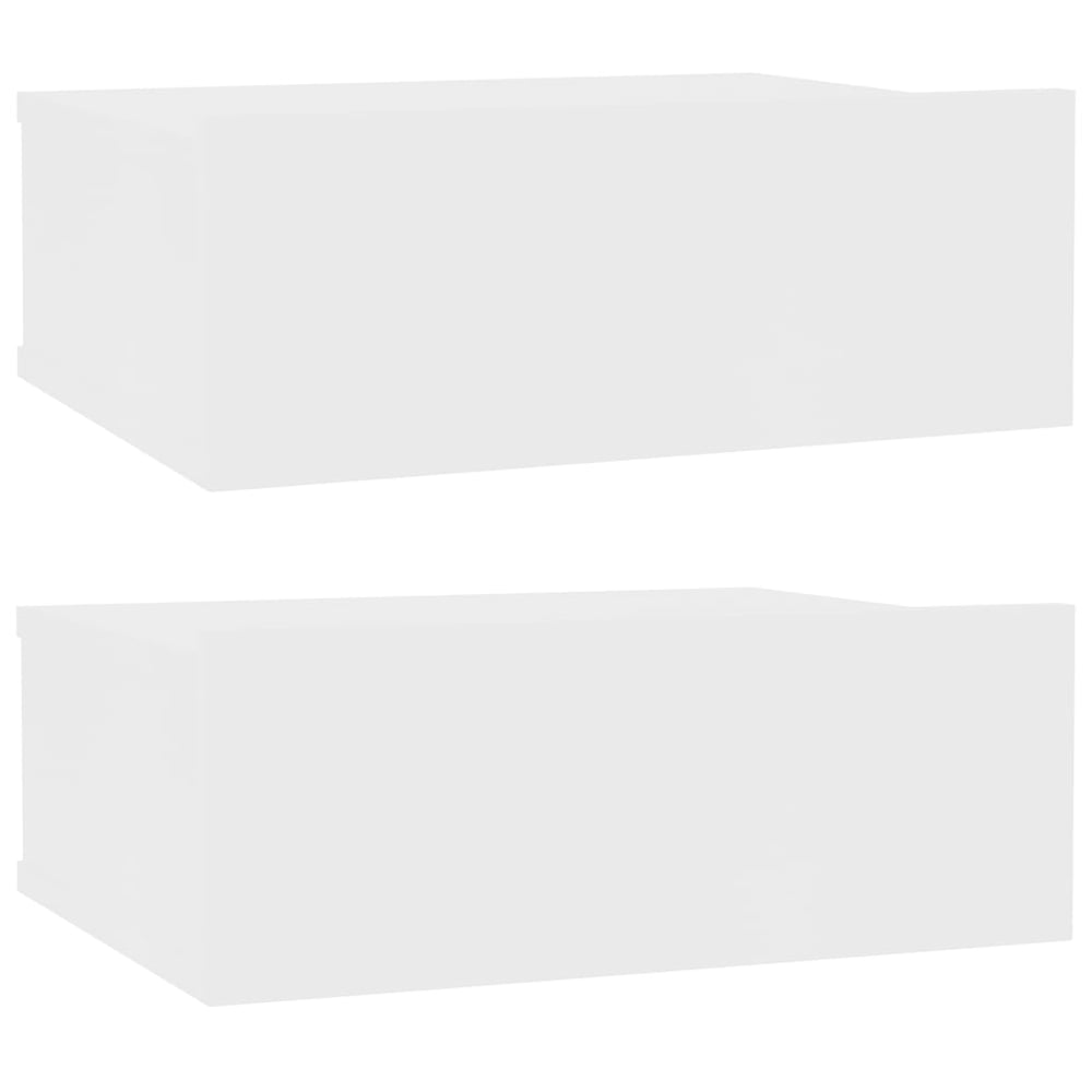 vidaXL Floating Nightstands 2 pcs White 40x30x15cm Engineered Wood vidaXL Floating Nightstands 2 pcs White 40x30x15cm Engineered Wood