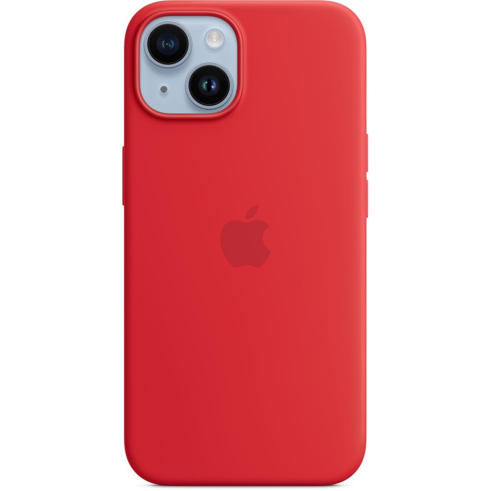 Apple iPhone 14 Silicone Case (PRODUCT)RED with MagSafe