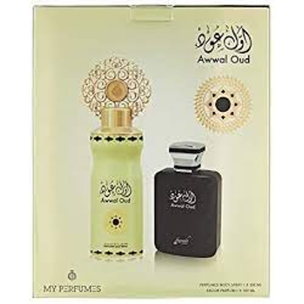 Sarah's Awwal Oud Perfume Gift Set For Women Edp 100ml + Deo 200ml Set Sarah's Awwal Oud Perfume Gift Set For Women Edp 100ml + Deo 200ml Set