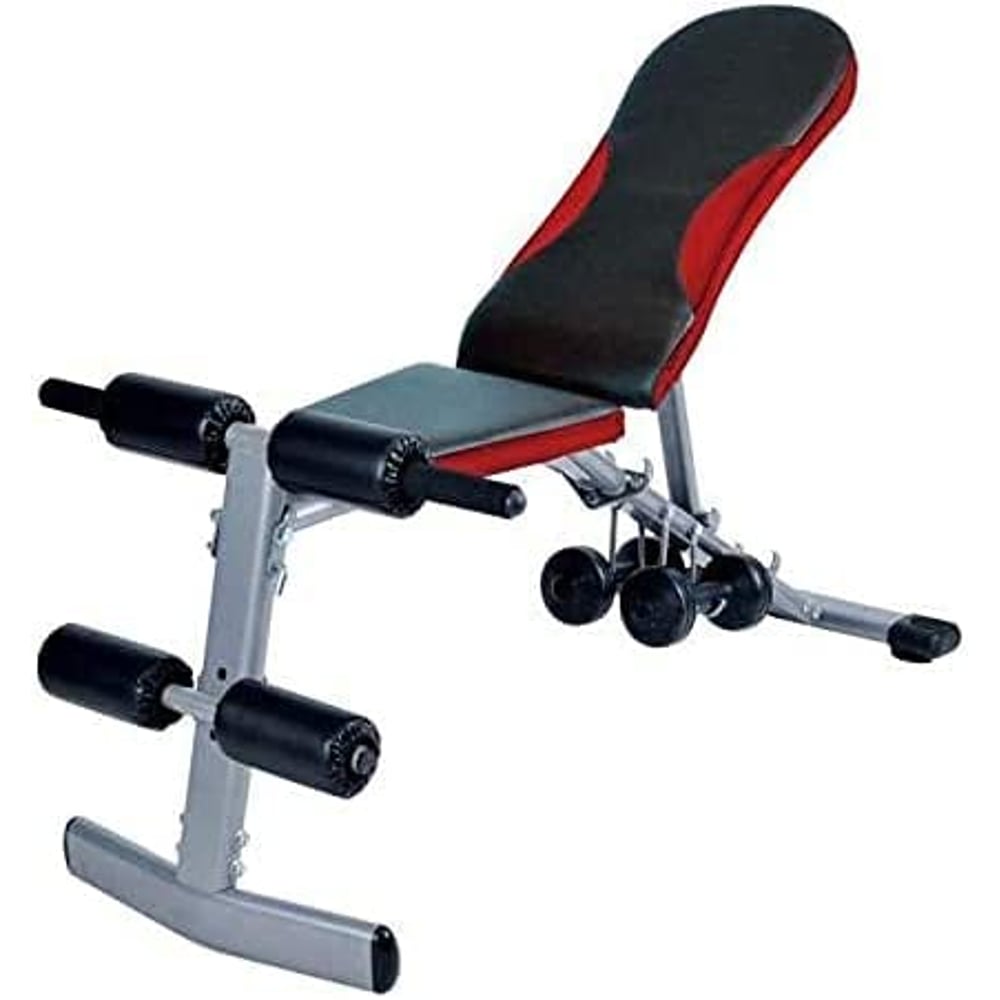 ULTIMAX Exercise Bench with Dumbbell Workout Bench Adjustable Home Gym Multi-Position Utility Bench for Full Body Fitness Exercise - Multi Color