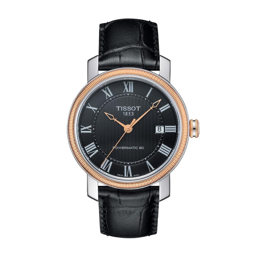 Tissot Bridge Port Black Leather Men Watch T097.407.26.053.00