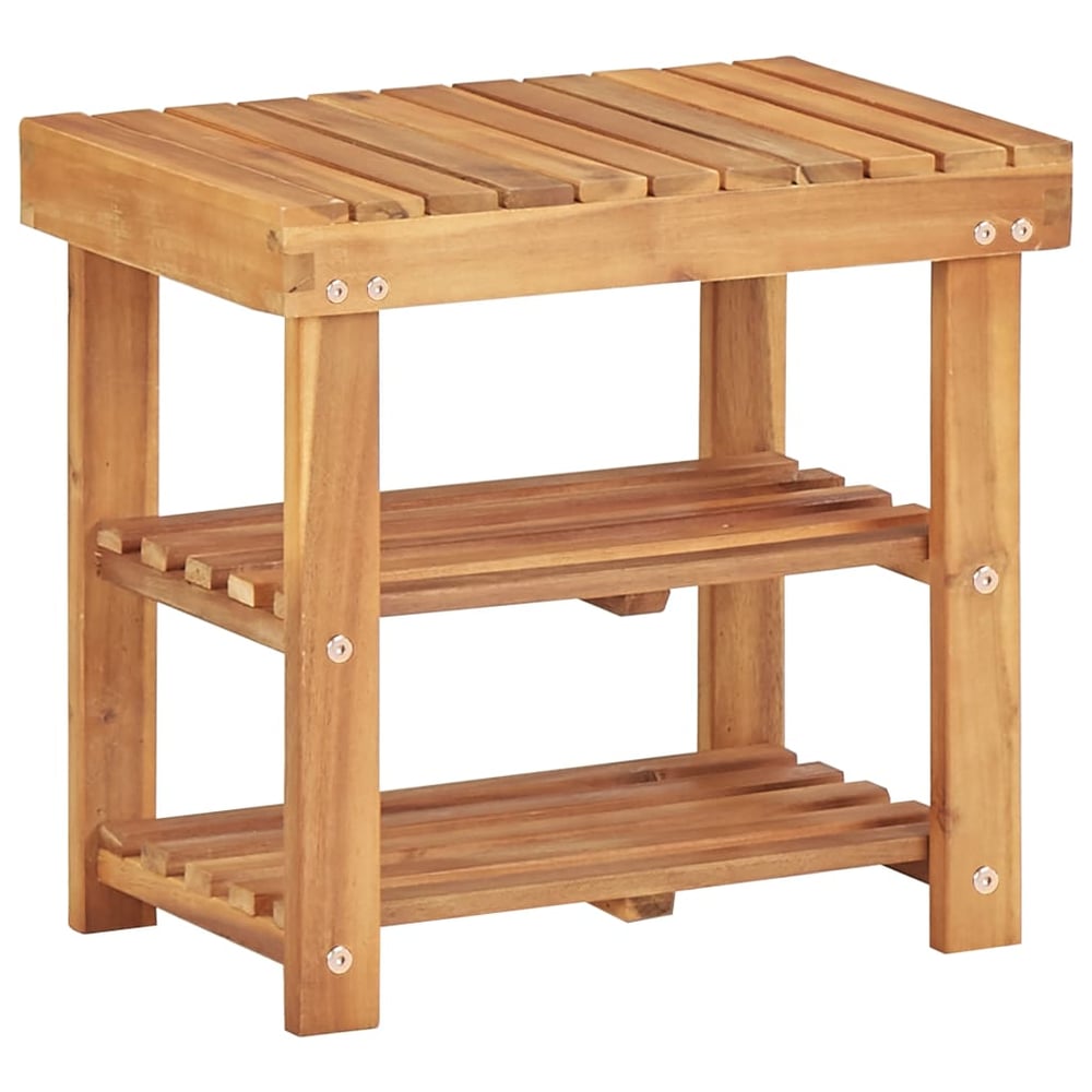 vidaXL Shoe Rack 50x32x45 cm Solid Acacia Wood vidaXL Shoe Rack 50x32x45 cm Solid Acacia Wood