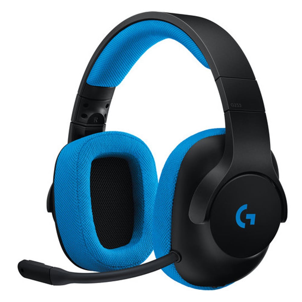 Logitech G233 Wired Gaming Headset Black Cyan Logitech G233 Wired Gaming Headset Black Cyan