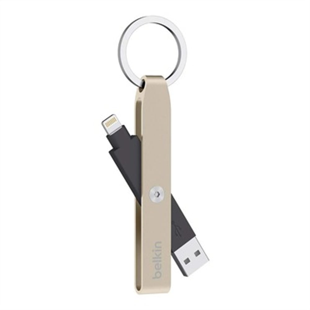 Belkin F8J172BTGLD Lightning To USB Key Chain Gold Belkin F8J172BTGLD Lightning To USB Key Chain Gold