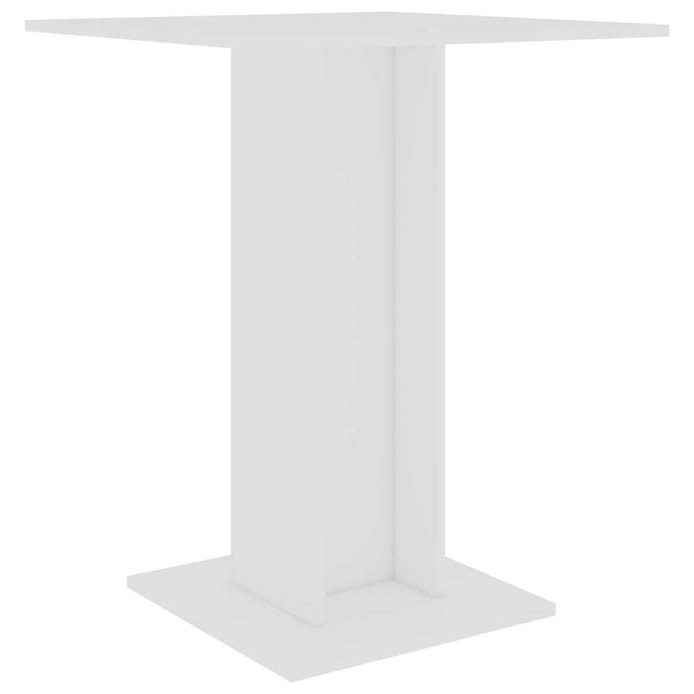 Vidaxl Bistro Table White 60x60x75 Cm Chipboard