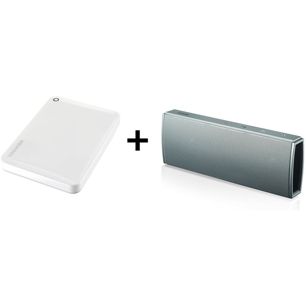 Toshiba Canvio Connect II Hard Drive 3TB White HDTC830EW3CA + TYWSP61 Bluetooth Speaker