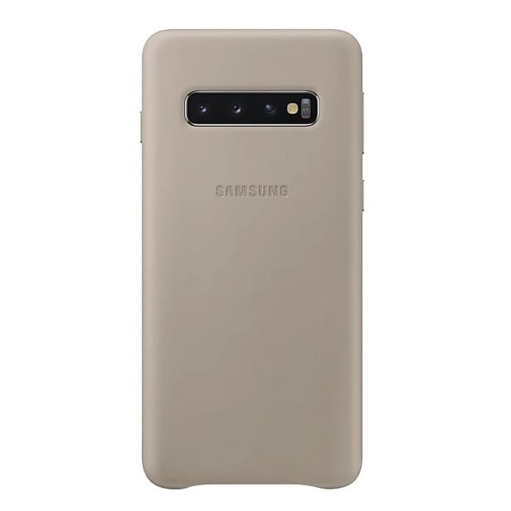 Samsung Leather Cover Grey For Galaxy S10 Plus
