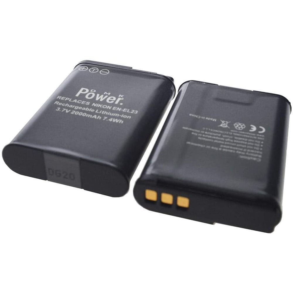 Dmk Power En-el23(2000mah) 2-pack Batteries Compatible With Nikon Coolpix P600 S810c P900 B700 Vfb11702 Etc Camera