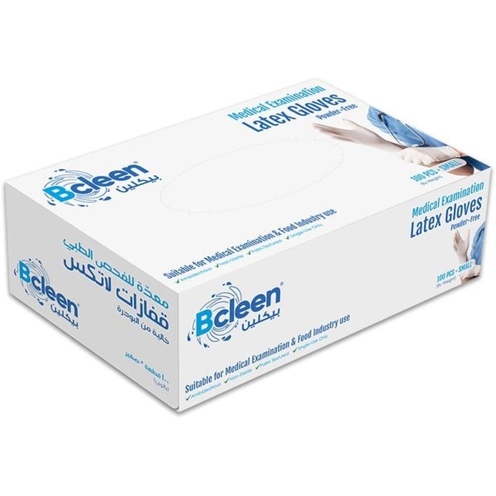 Bcleen Disposable Latex Gloves Small Pack of 100