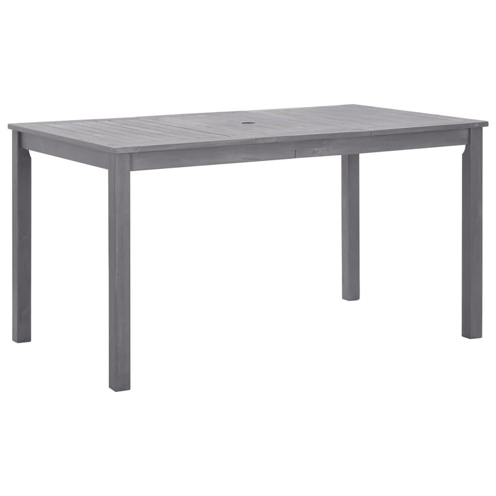 vidaXL Garden Table Grey Wash 140x80x74 cm Solid Acacia Wood