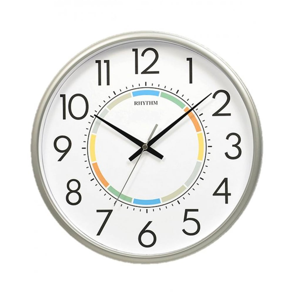 Rhythm Wall Clock,CMG595NR66 Analog White Dial Silver Case price in