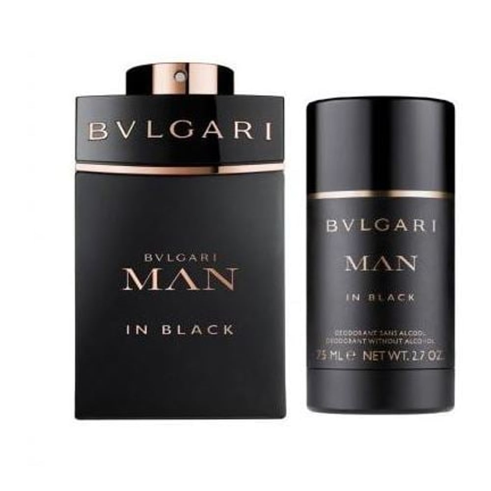 Bvlgari Man In Black Gift Set For Men (100ml EDP + 75ml Deo Stick)