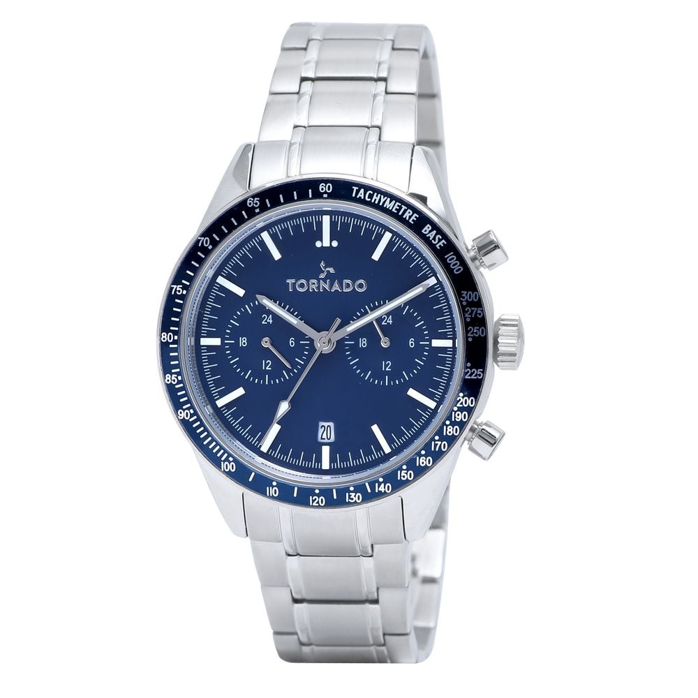 Tornado Silver Stainless Steel Men Watch T9108-SBSL