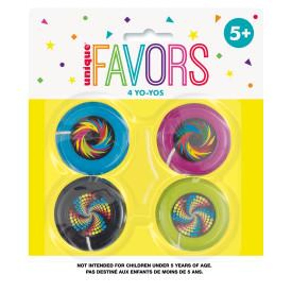 Unique- Plastic Yo-yos Assorted Color 4pcs Unique- Plastic Yo-yos Assorted Color 4pcs