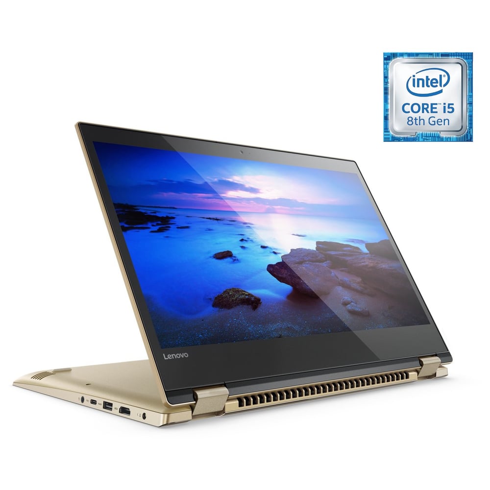 Lenovo Yoga 520-14IKB Laptop - Core i5 1.6GHz 8GB 256GB SSD 2GB Win10 14inch FHD Gold