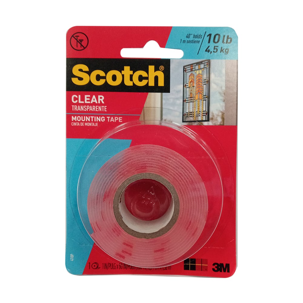 3M Scotch Indoor Wall Mounting Double Sided Tape, Clear Transparent Tape, 1.4 Mtr , Holds 4.5kg 3M Scotch Indoor Wall Mounting Double Sided Tape, Clear Transparent Tape, 1.4 Mtr , Holds 4.5kg