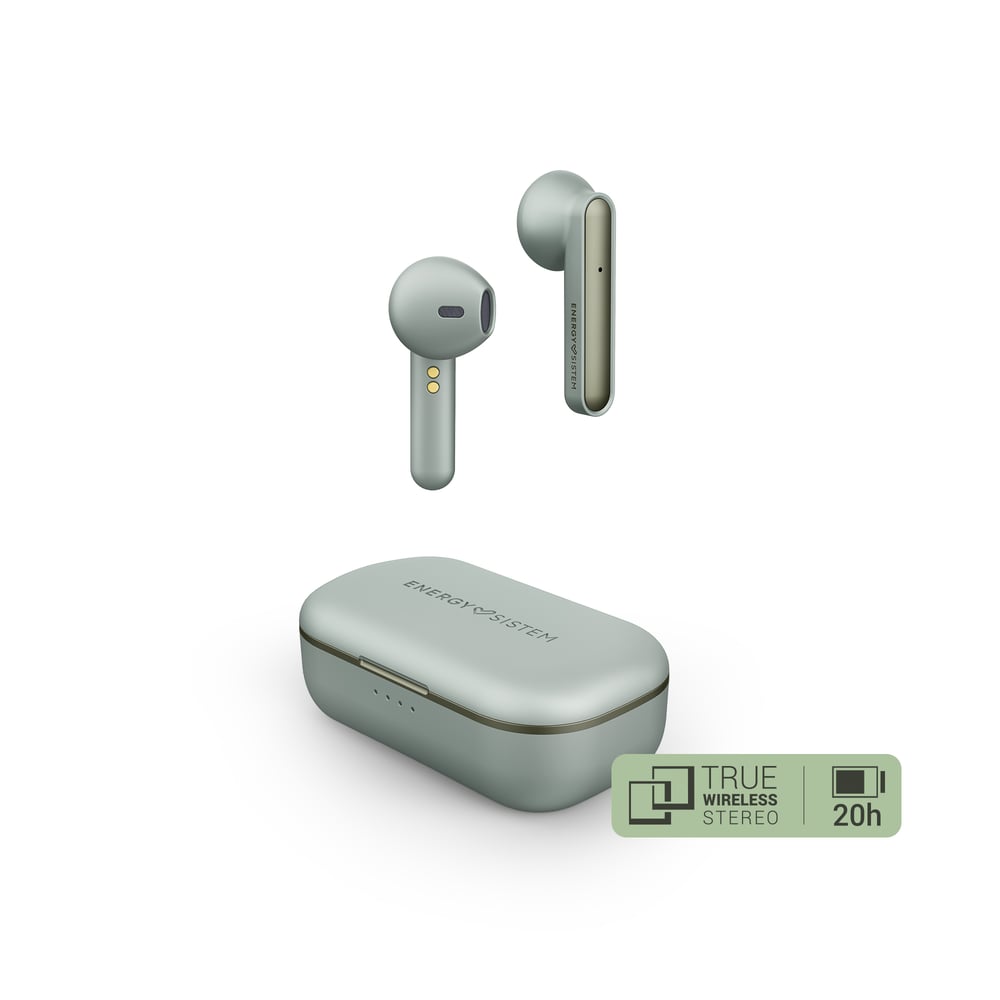 Energy Sistem Earphones Style 3 (True Wireless Stereo, Charging Case, Stereo Calls) Olive