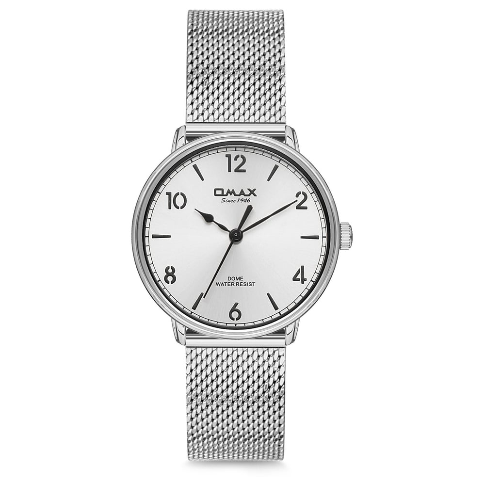 Omax Dome Series Silver Mesh Analog Watch For Women DC004P36I Omax Dome Series Silver Mesh Analog Watch For Women DC004P36I