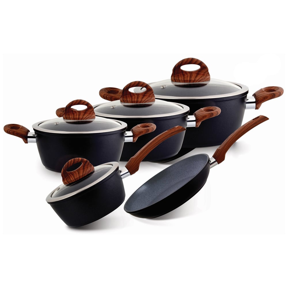 Royalford 9Pc Delight Cookware Set-MarbleCotd