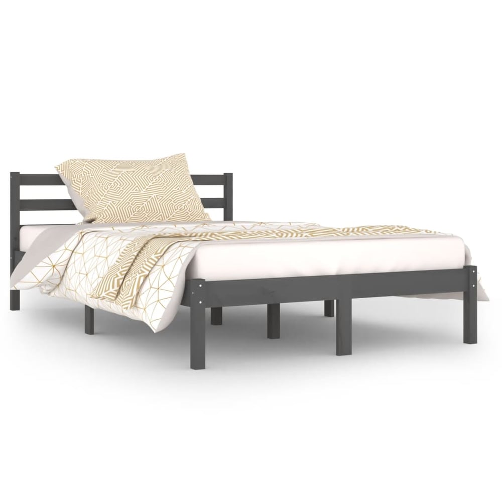 vidaXL Day Bed Solid Wood Pine 120x200 cm Small Double Grey vidaXL Day Bed Solid Wood Pine 120x200 cm Small Double Grey