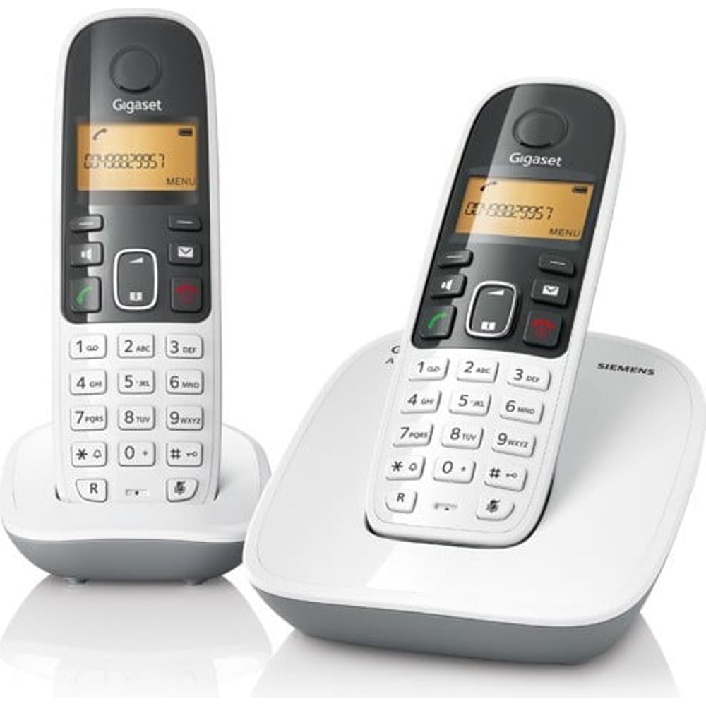 Gigaset A490 Duo Cordless Telephone White