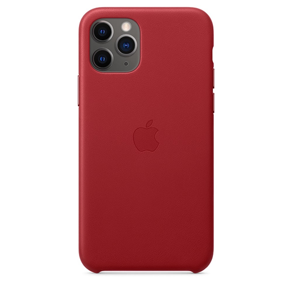 حافظة جلد من النوع أبل (برودوكت)  الأحمر لهاتف آيفون 11 برو ماكس