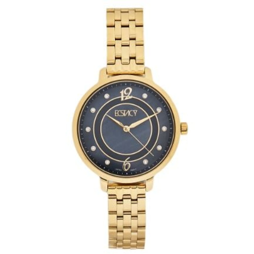 Ecstacy Gold Stainless Steel Analog Watch For Women E9504-GBGMB