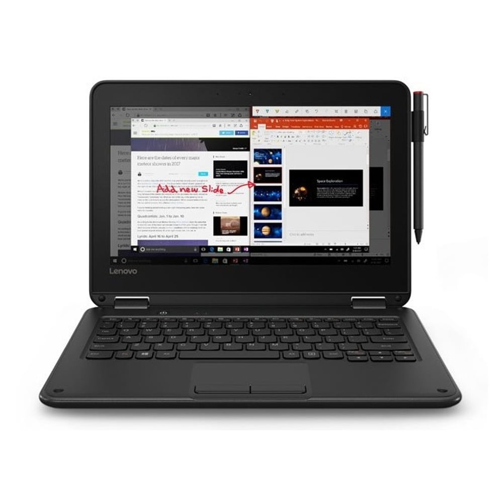 Lenovo ideapad 300e Winbook Laptop - Celeron 1.1GHz 4GB 128GB Shared Win10 11.6inch HD Black